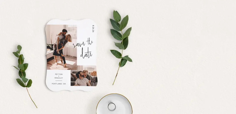 Save the Date Card with Optional Guest Addressing Service