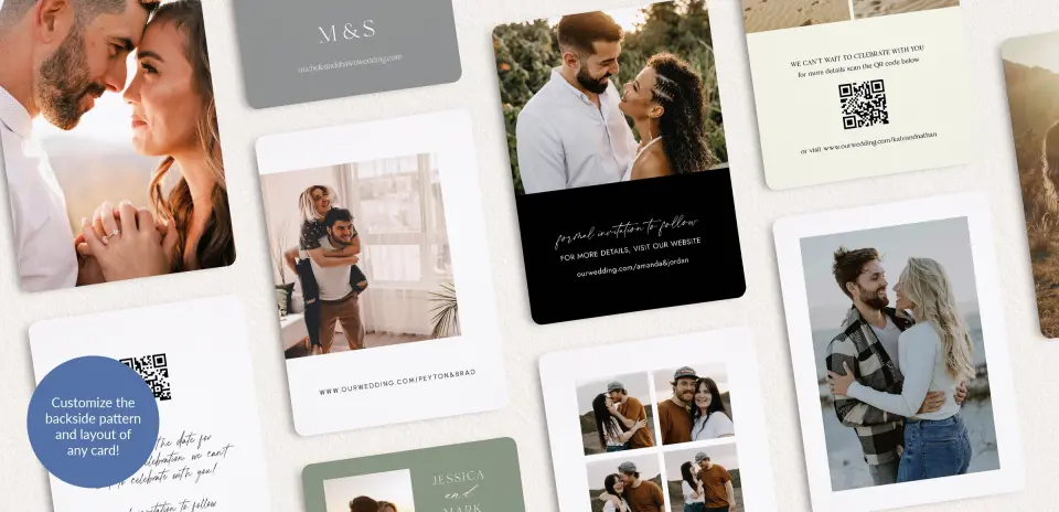 Back of Save the Date Card