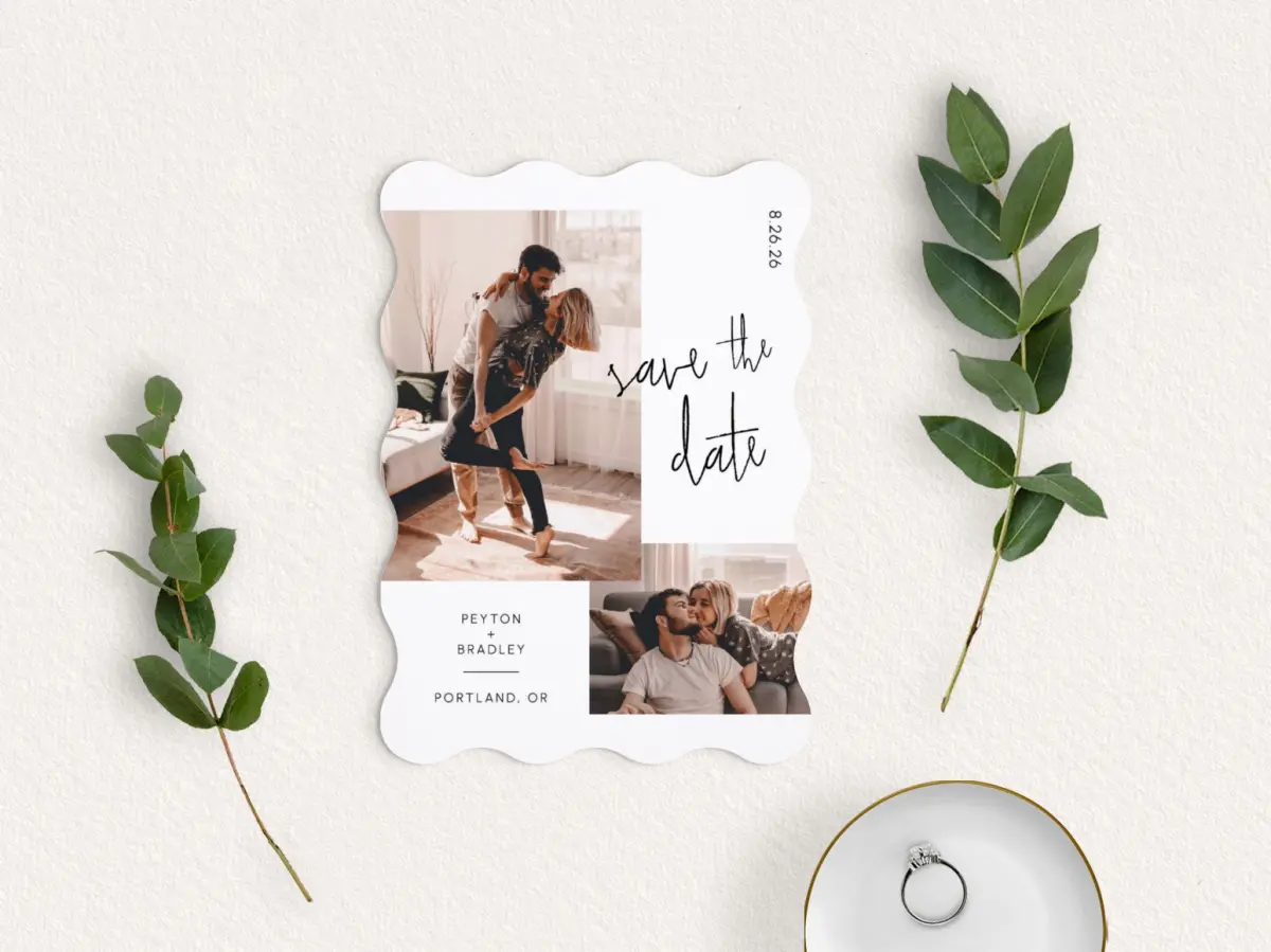 Save the Date Card with Optional Guest Addressing Service