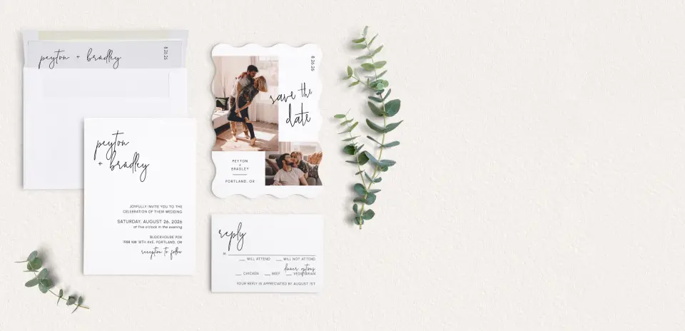 Front of Save the Date Card