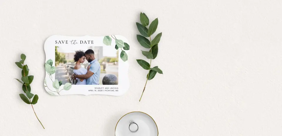 Save the Date Card with Optional Guest Addressing Service
