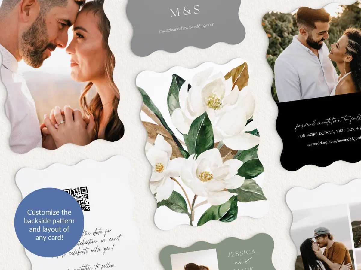 Back of Save the Date Card
