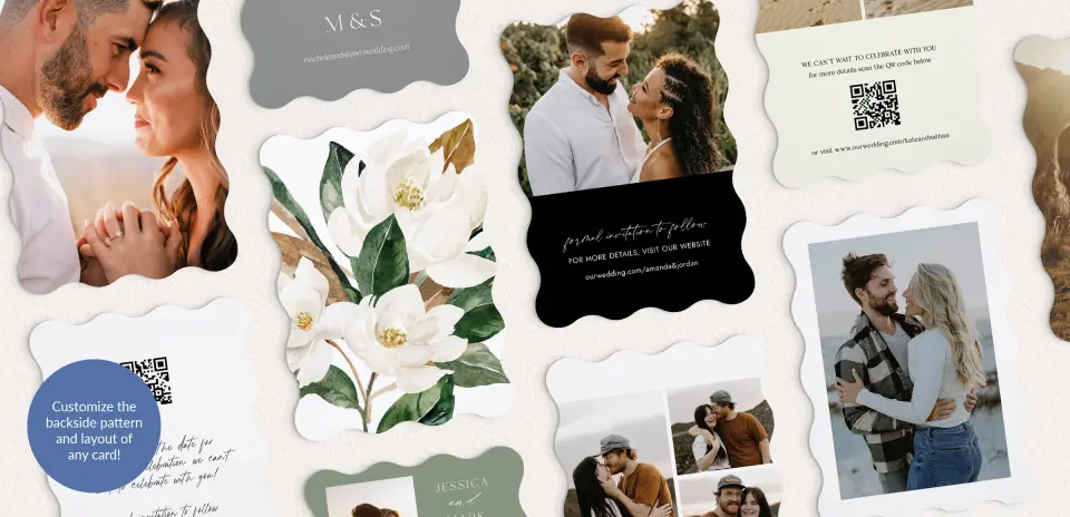 Back of Save the Date Card