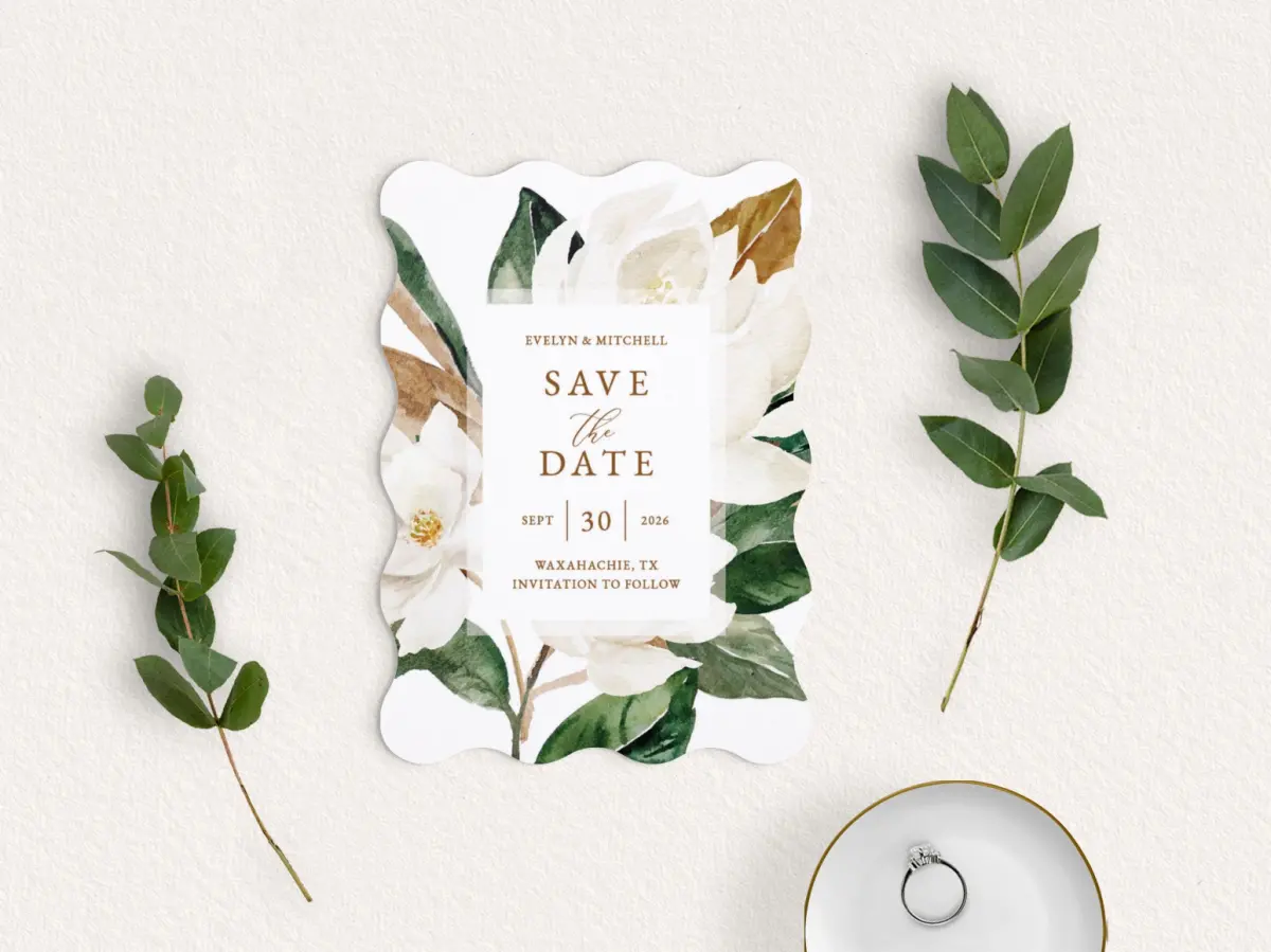 Save the Date Card with Optional Guest Addressing Service