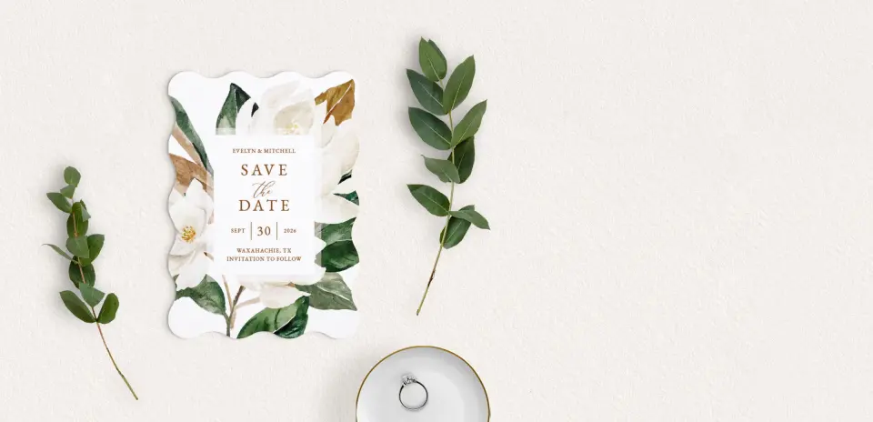 Save the Date Card with Optional Guest Addressing Service