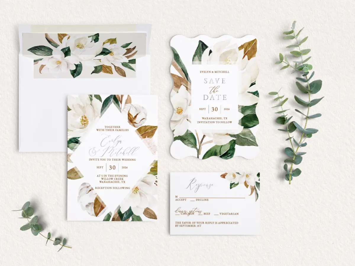 Front of Save the Date Card