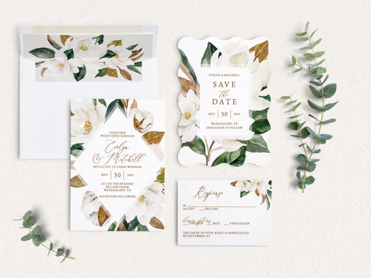 Front of Save the Date Card