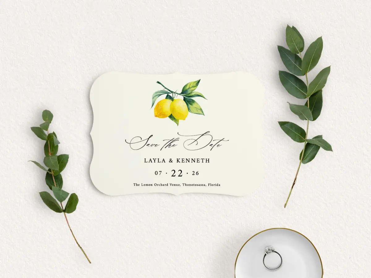 Save the Date Card with Optional Guest Addressing Service