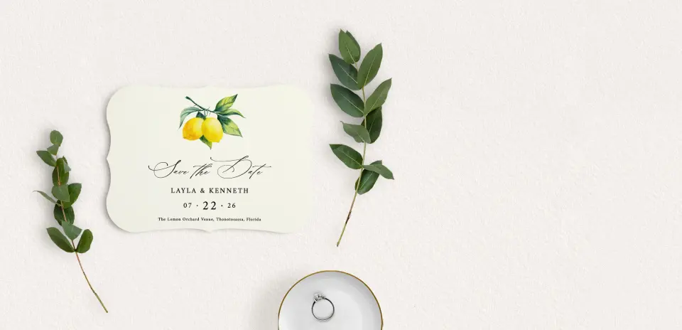 Save the Date Card with Optional Guest Addressing Service