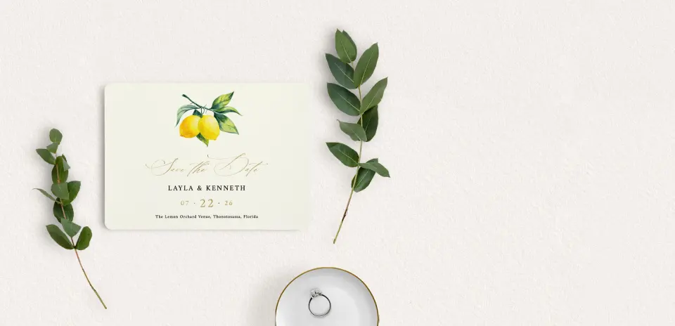 Save the Date Card with Optional Guest Addressing Service