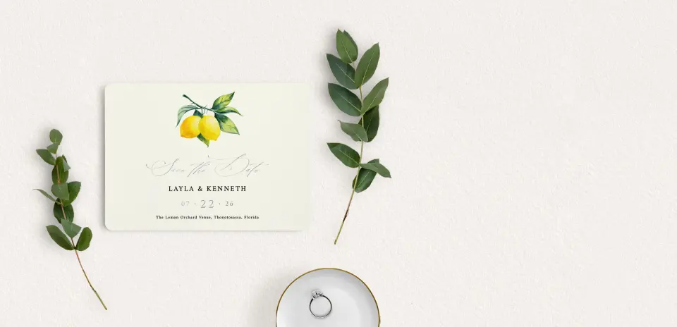 Save the Date Card with Optional Guest Addressing Service