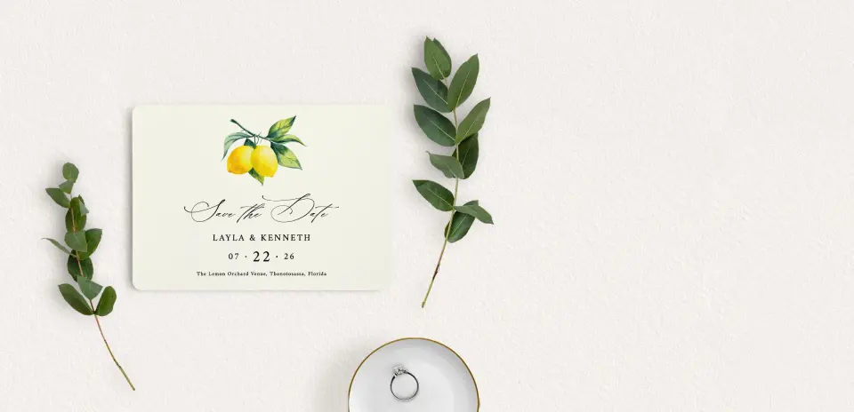 Save the Date Card with Optional Guest Addressing Service