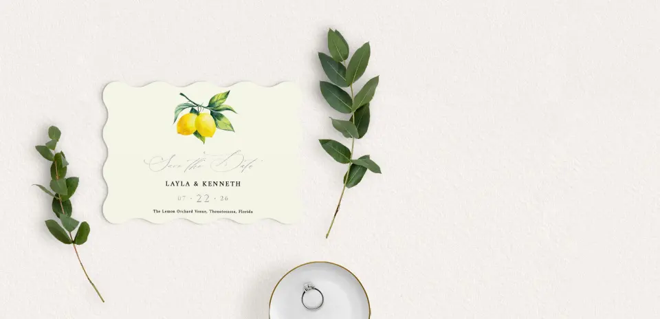 Save the Date Card with Optional Guest Addressing Service