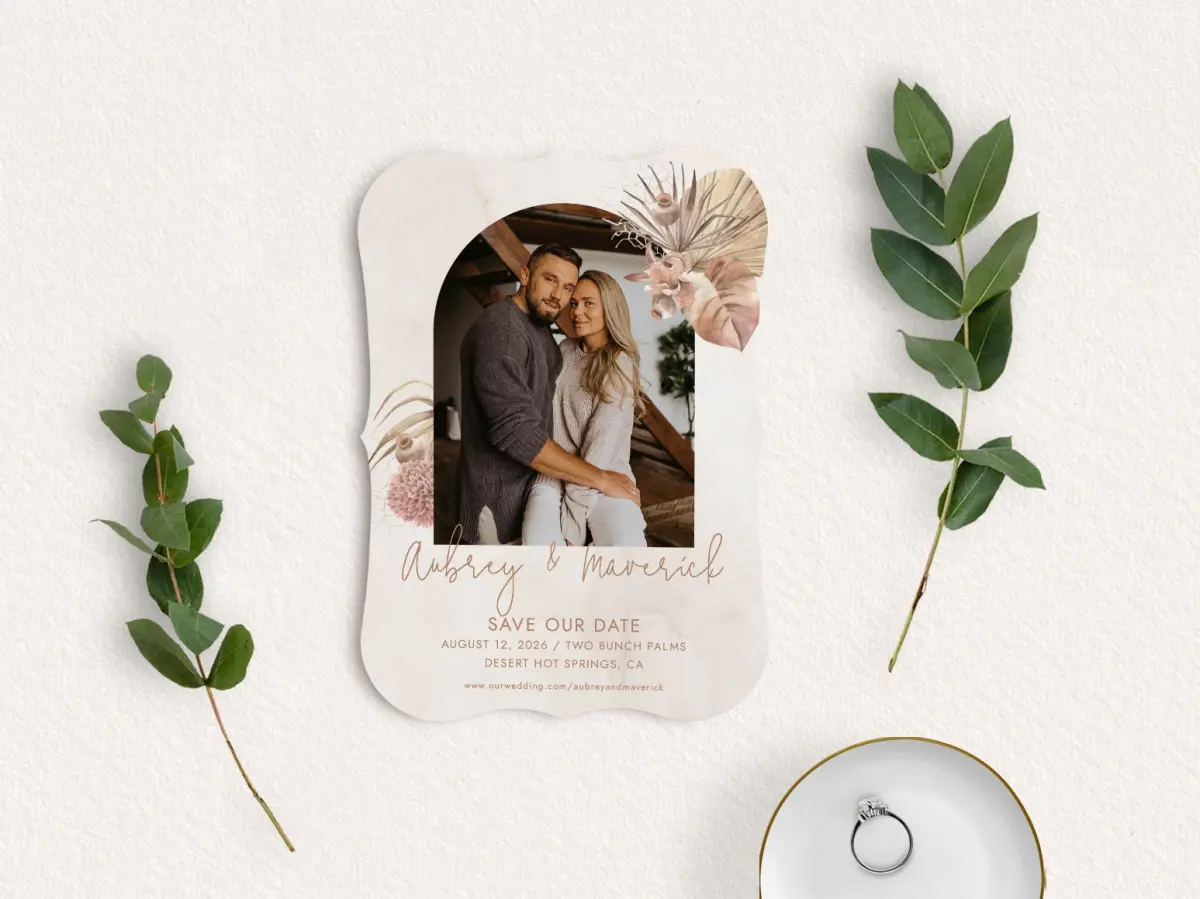 Save the Date Card with Optional Guest Addressing Service