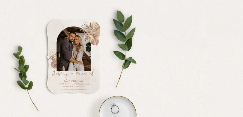 Save the Date Card with Optional Guest Addressing Service