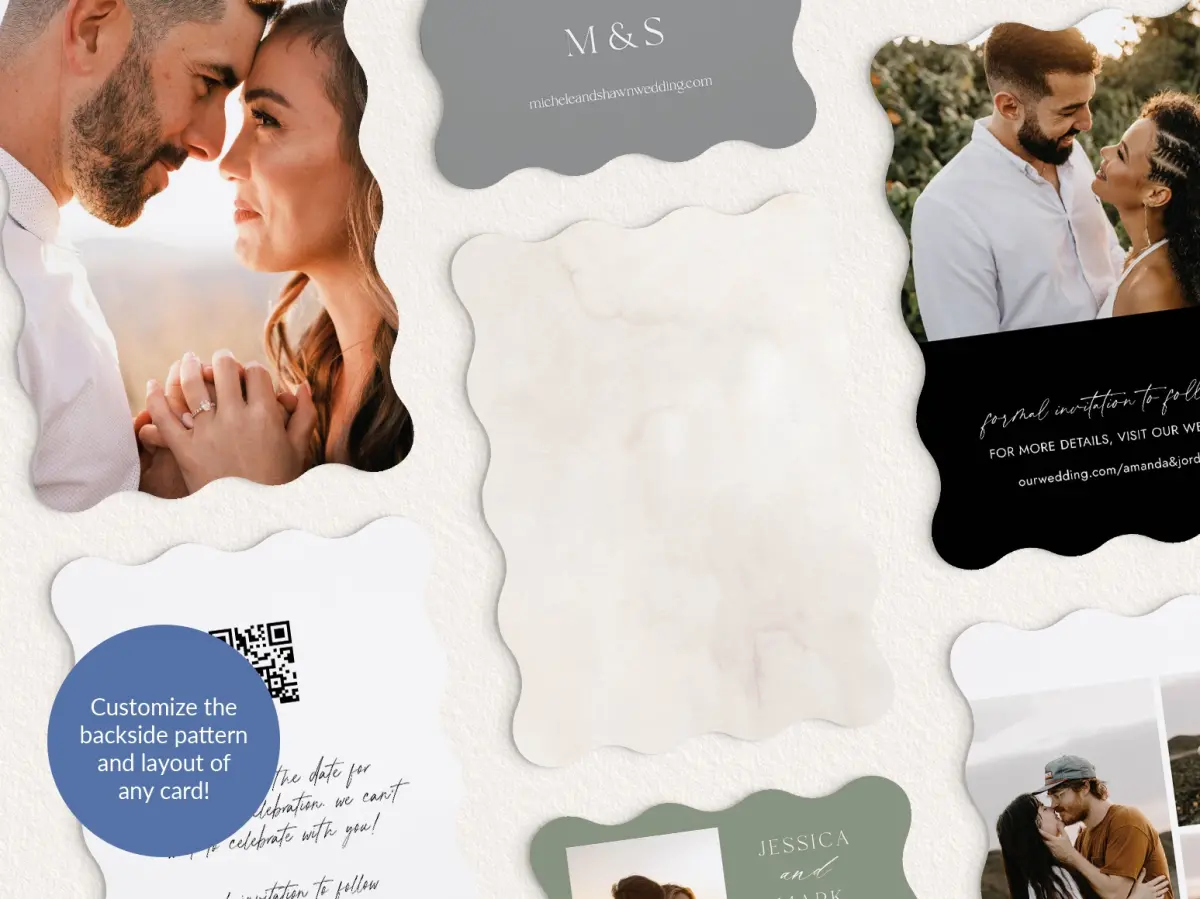 Back of Save the Date Card