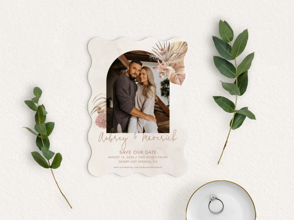 Save the Date Card with Optional Guest Addressing Service