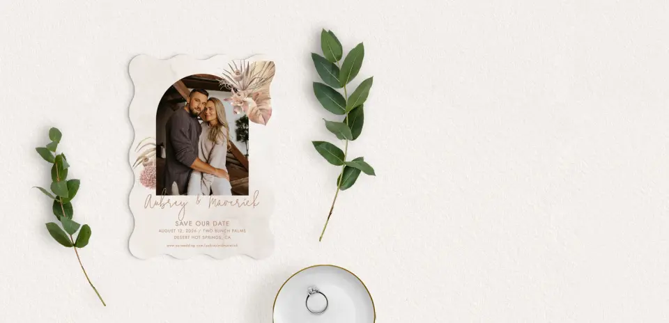 Save the Date Card with Optional Guest Addressing Service