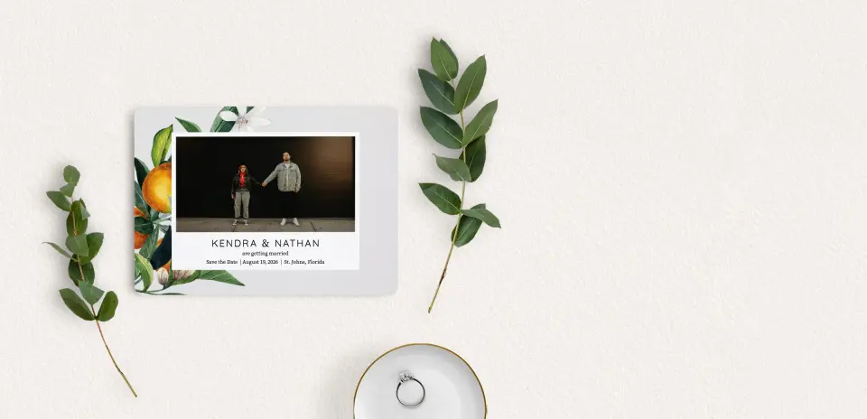 Save the Date Card with Optional Guest Addressing Service
