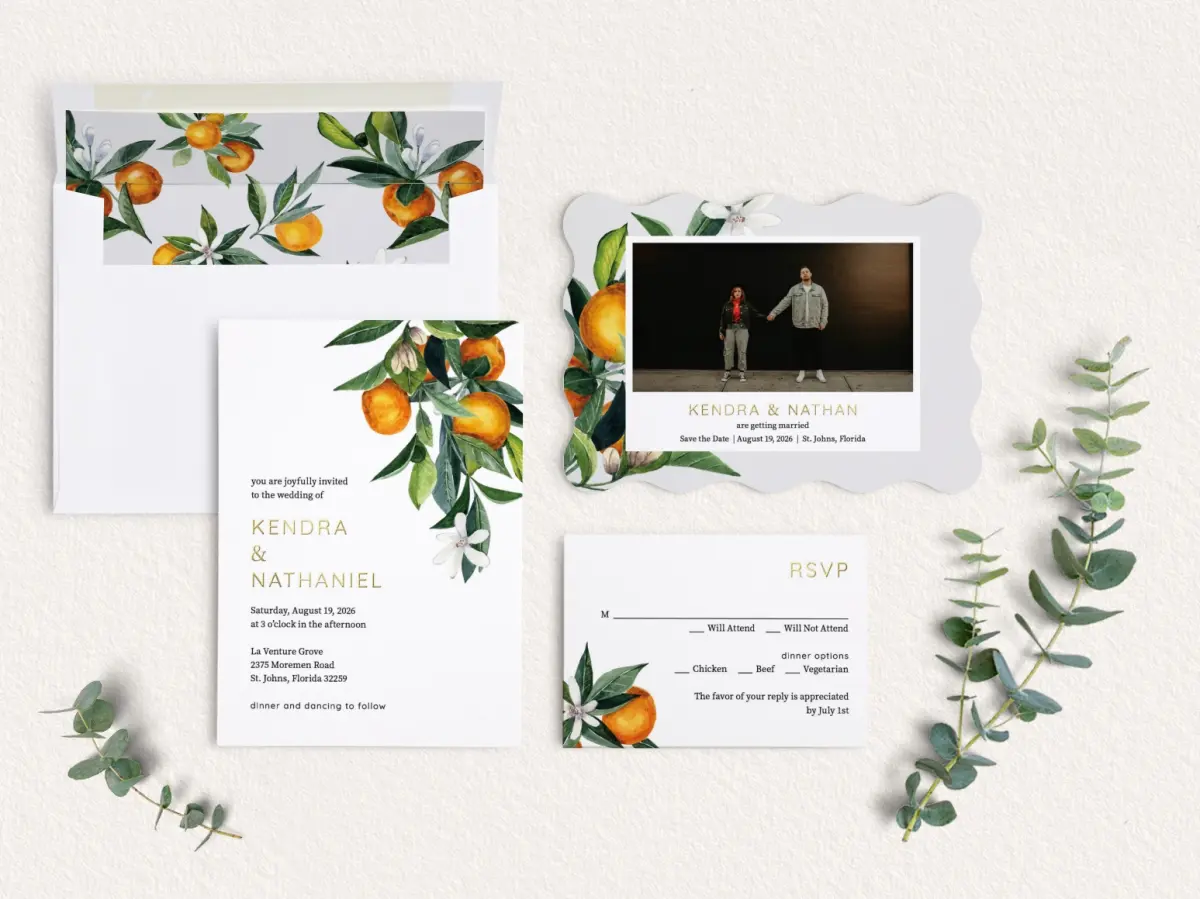 Front of Save the Date Card