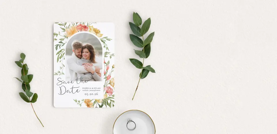Save the Date Card with Optional Guest Addressing Service