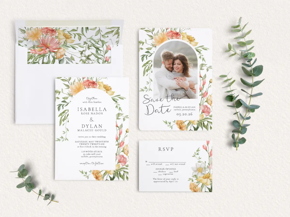 Front of Save the Date Card