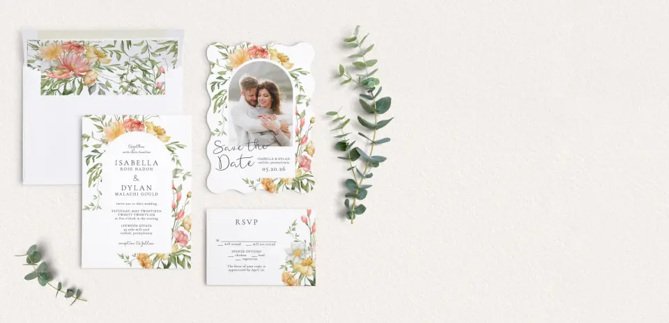 Front of Save the Date Card
