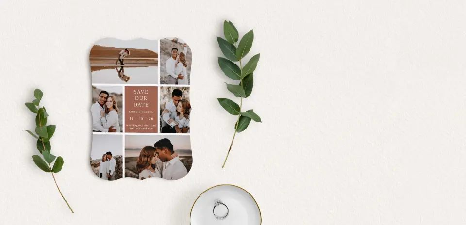 Save the Date Card with Optional Guest Addressing Service
