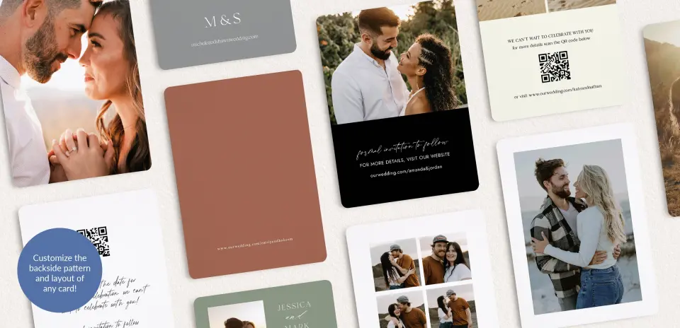 Back of Save the Date Card