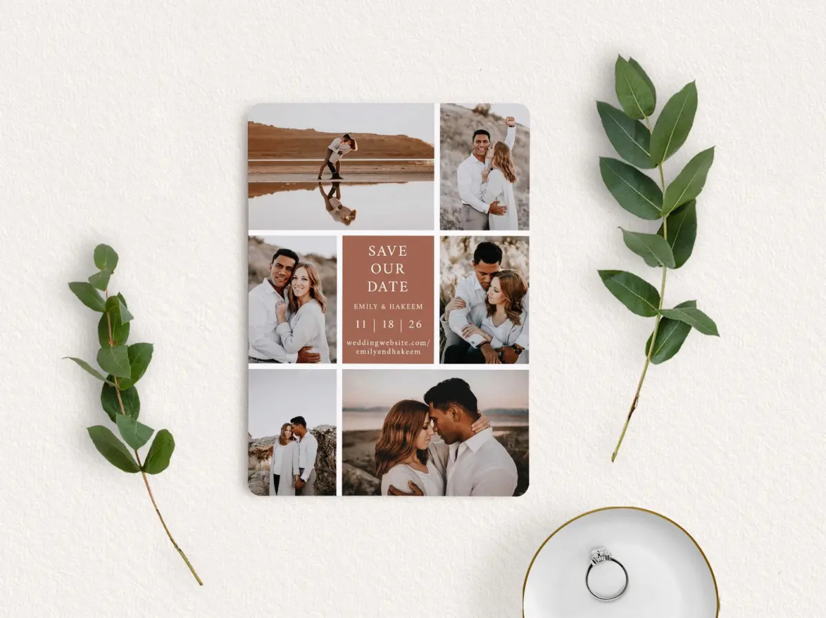Save the Date Card with Optional Guest Addressing Service