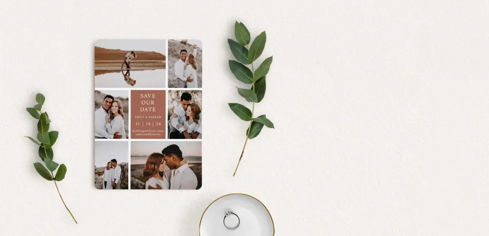 Save the Date Card with Optional Guest Addressing Service