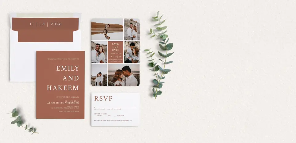 Front of Save the Date Card