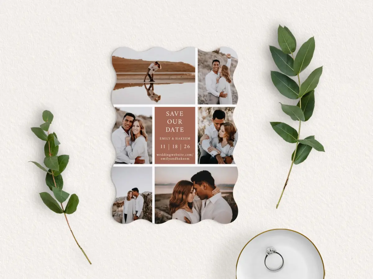 Save the Date Card with Optional Guest Addressing Service