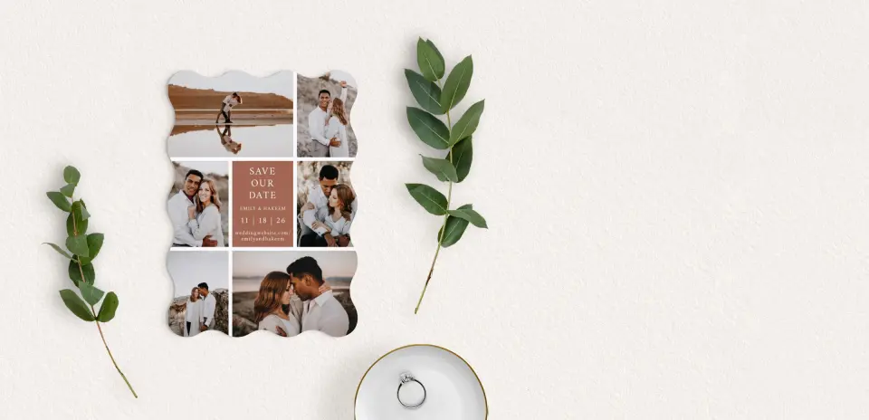 Save the Date Card with Optional Guest Addressing Service