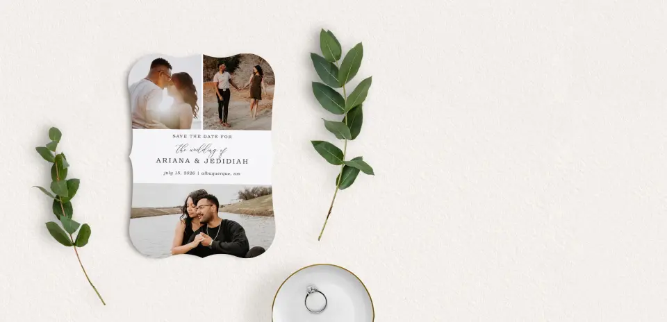 Save the Date Card with Optional Guest Addressing Service