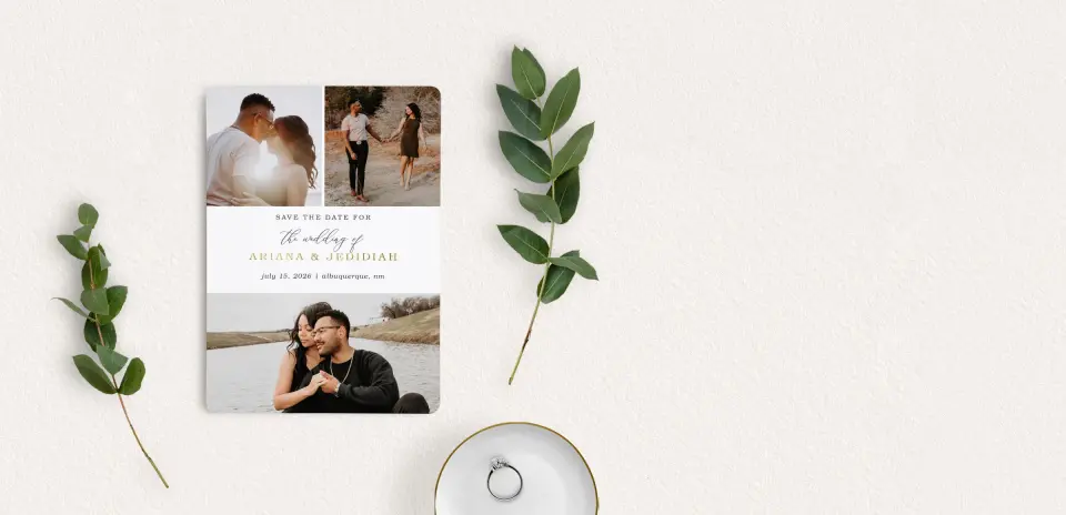 Save the Date Card with Optional Guest Addressing Service