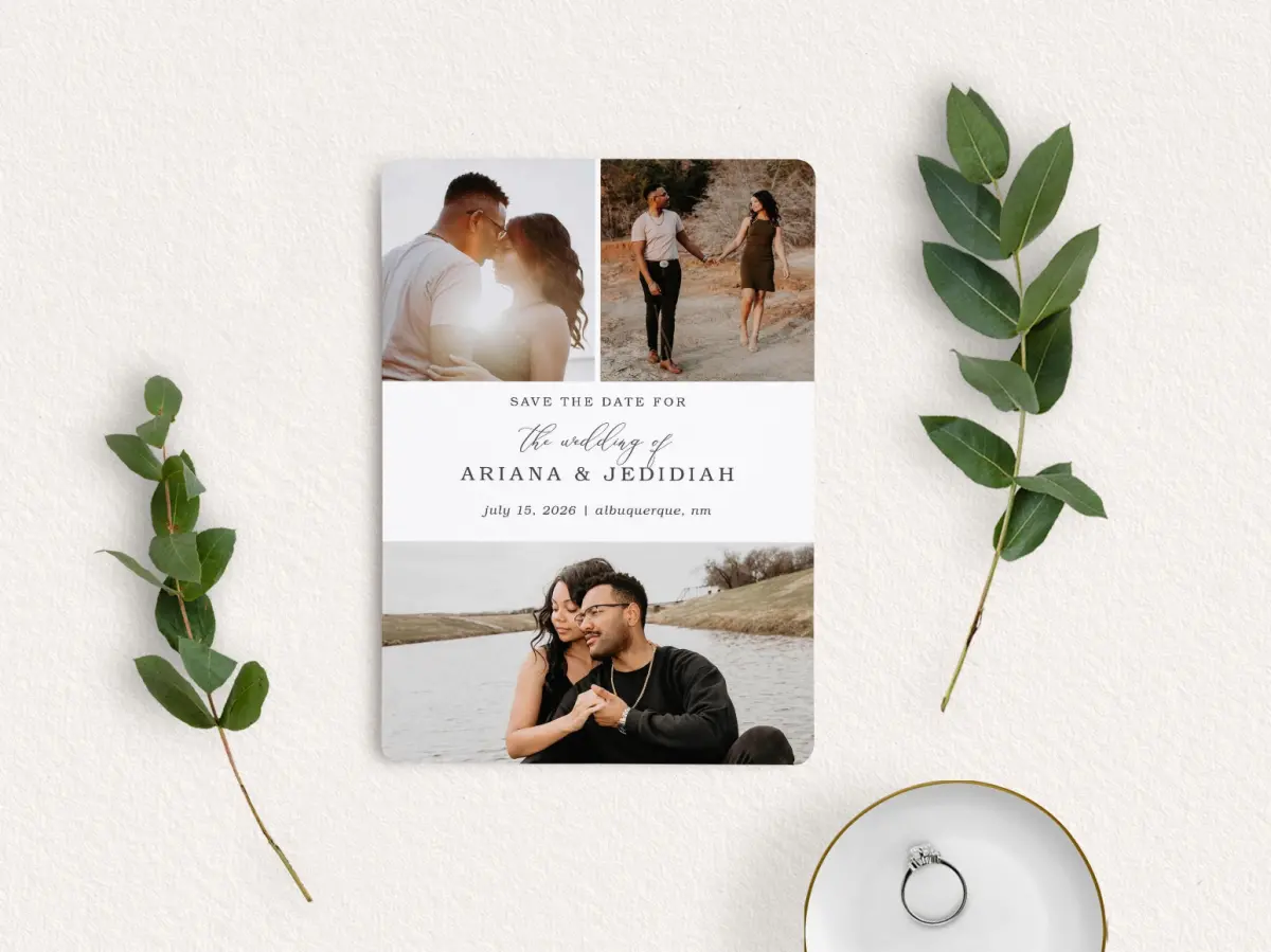 Save the Date Card with Optional Guest Addressing Service