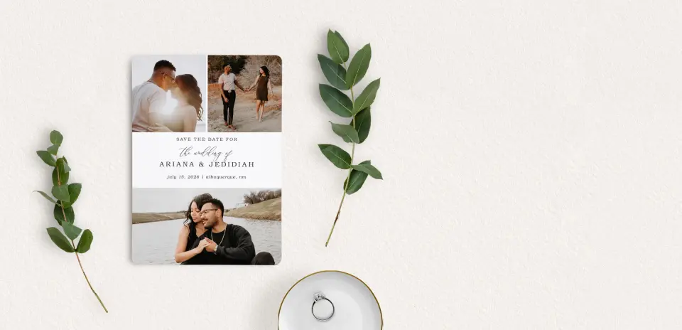 Save the Date Card with Optional Guest Addressing Service