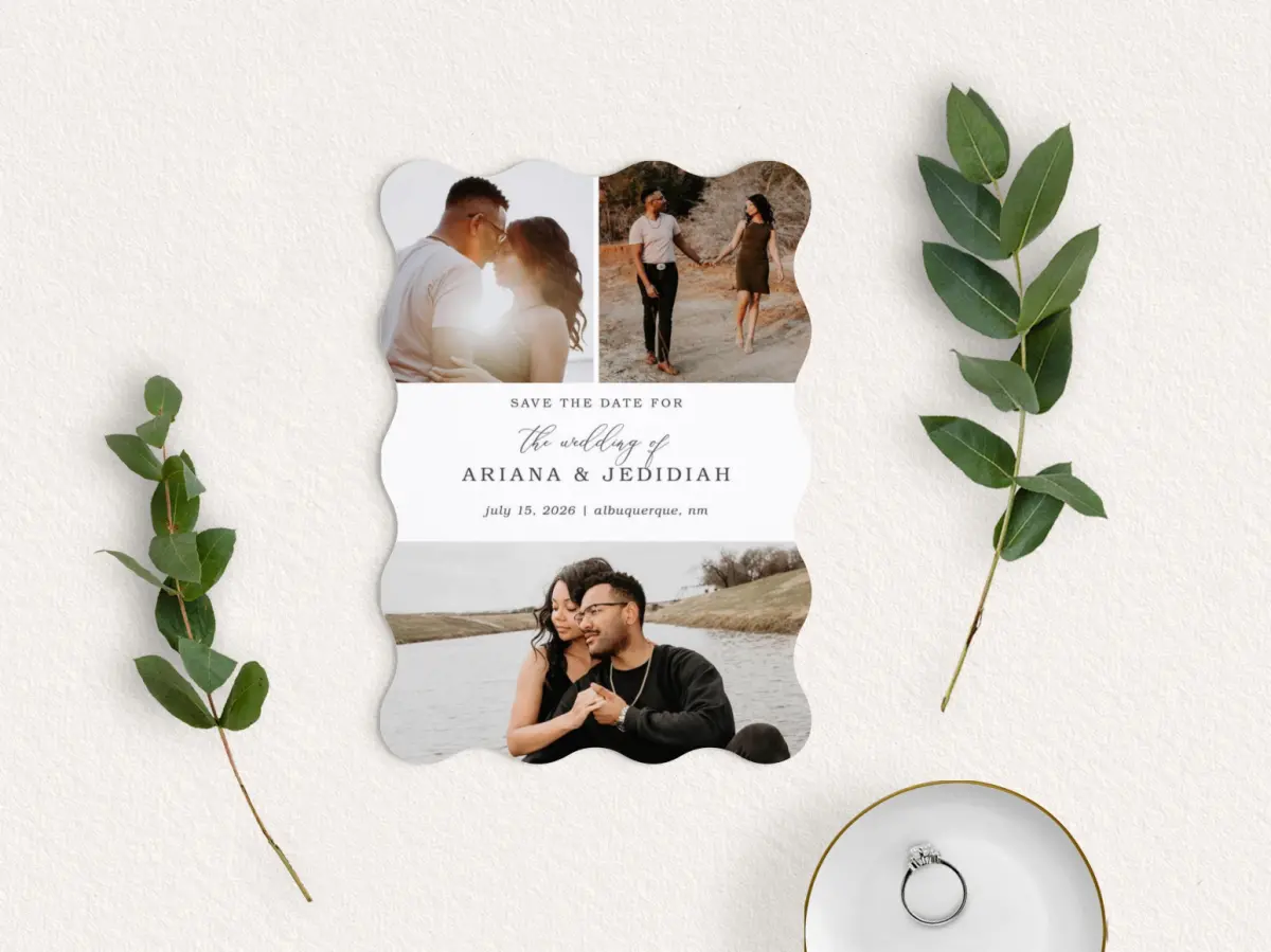 Save the Date Card with Optional Guest Addressing Service