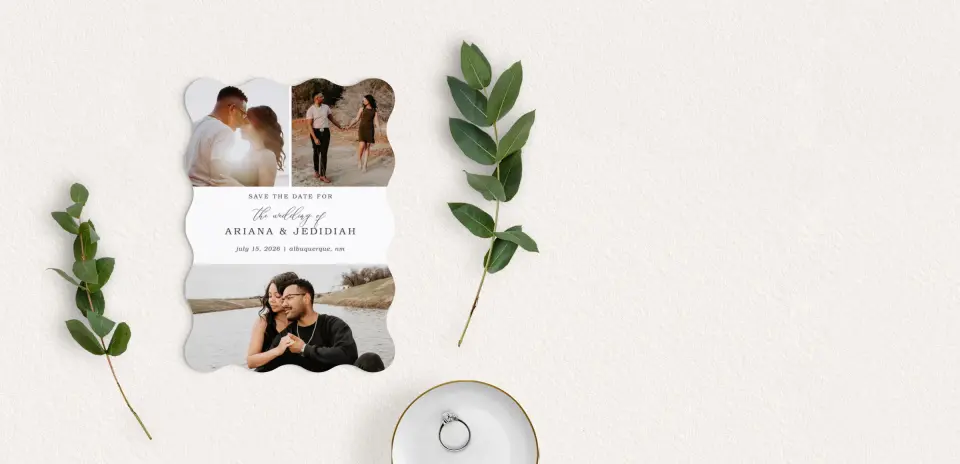 Save the Date Card with Optional Guest Addressing Service