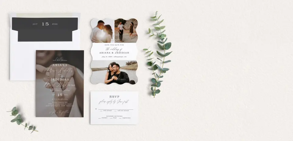 Front of Save the Date Card