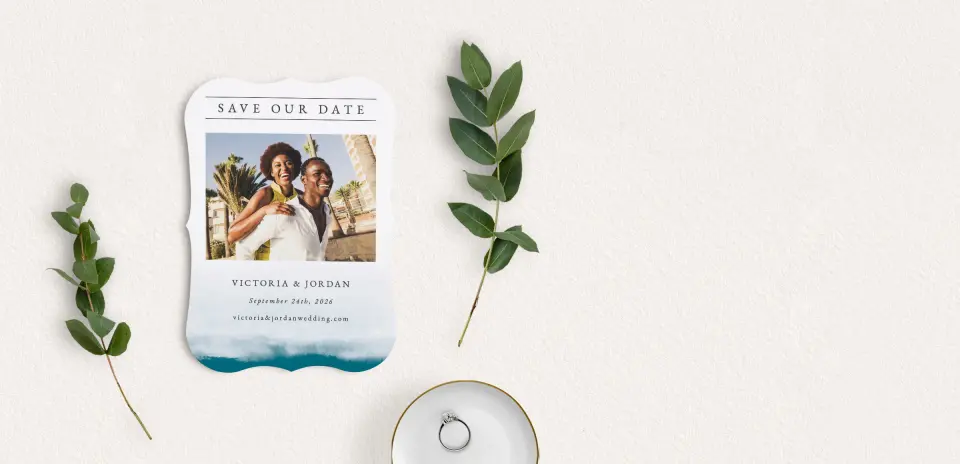 Save the Date Card with Optional Guest Addressing Service
