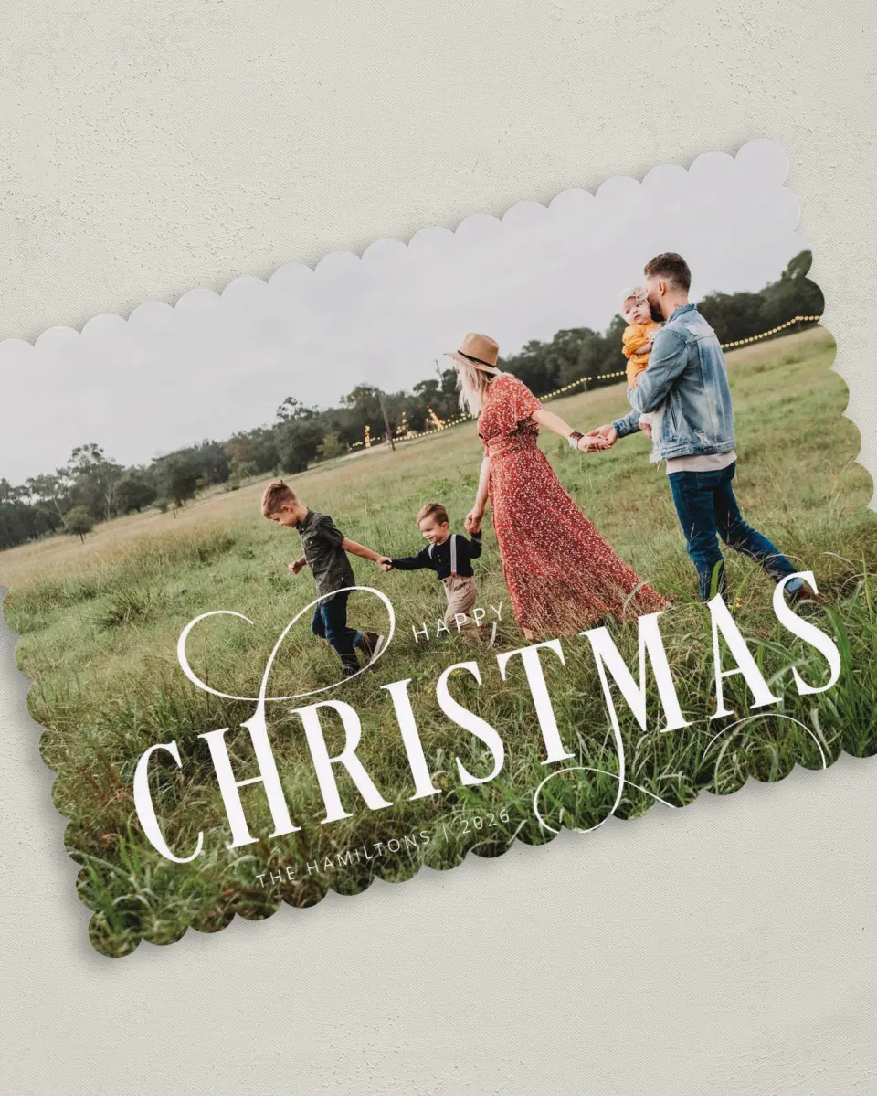 This is a 5" x 7" Christmas Card called Infinite Christmas printed in full color on Premium Smooth paper on Premium Smooth paper on Premium Smooth paper