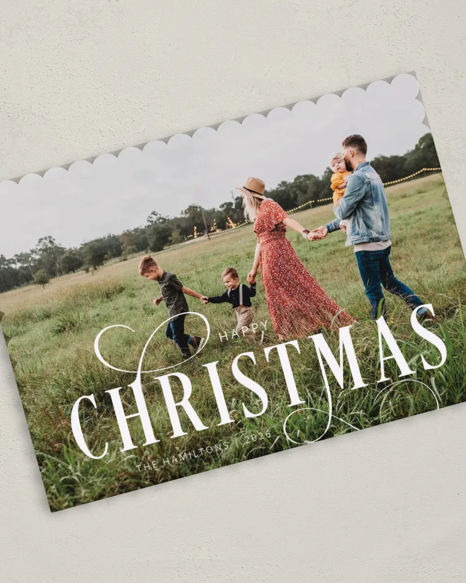 This is a 5" x 7" Christmas Card called Infinite Christmas printed in full color on Premium Smooth paper on Premium Smooth paper on Premium Smooth paper