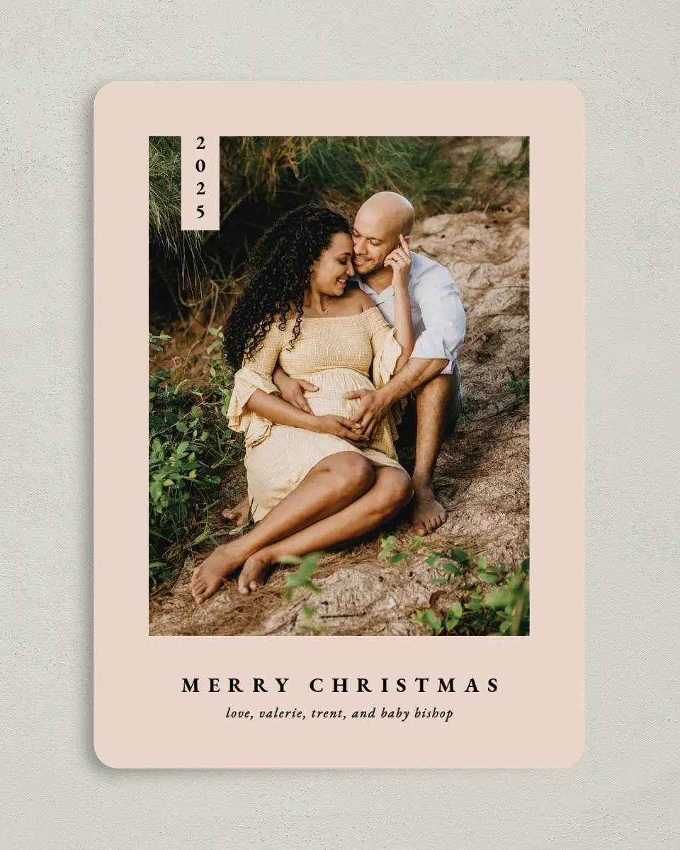 This is a 5" x 7" Christmas Card called Quiet Season printed in full color on Premium Smooth paper