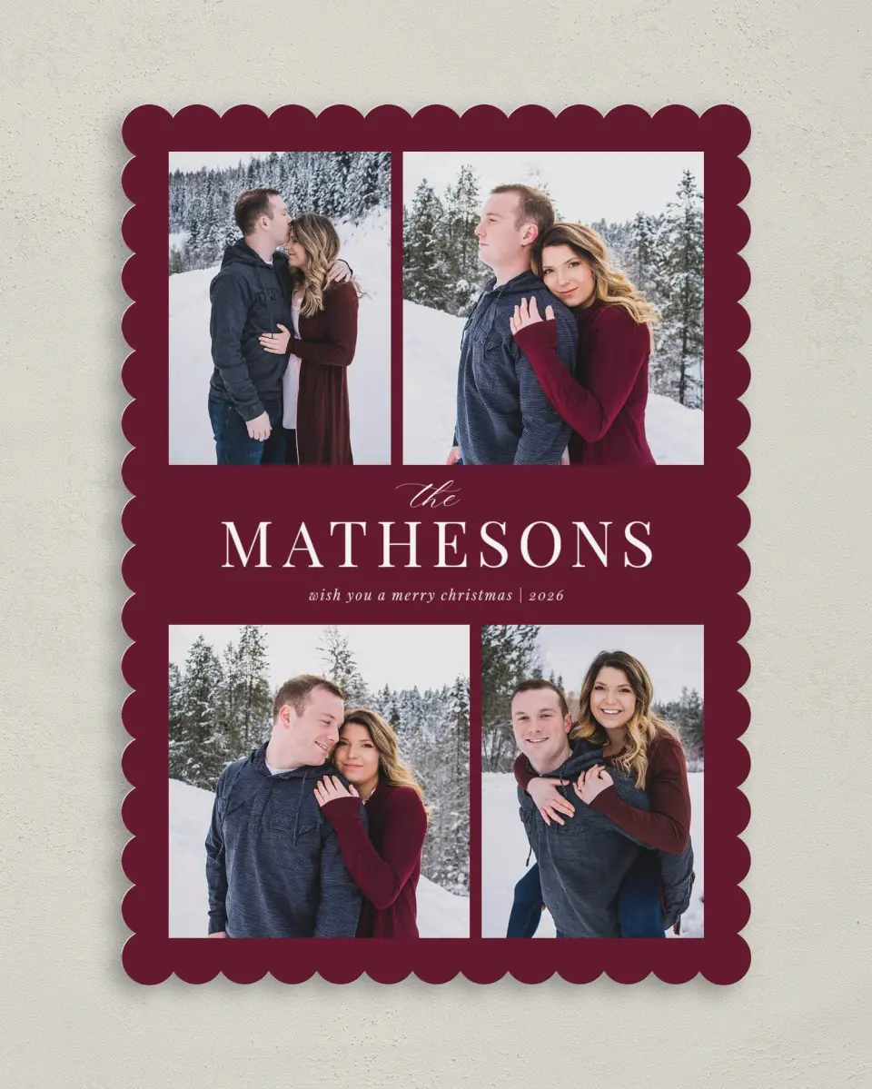 This is a 5" x 7" Christmas Card called This is Us printed in full color on Premium Smooth paper on Premium Smooth paper on Premium Smooth paper