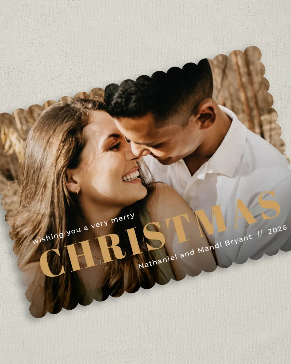 This is a 5" x 7" Christmas Card called Spacious Christmas printed in full color on Premium Smooth paper on Premium Smooth paper on Premium Smooth paper