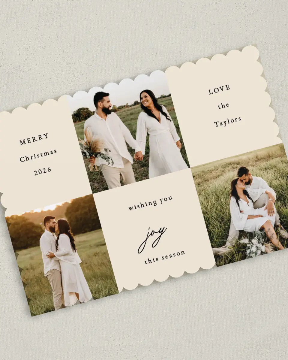 This is a 5" x 7" Christmas Card called Quiet Greetings printed in full color on Premium Smooth paper on Premium Smooth paper on Premium Smooth paper
