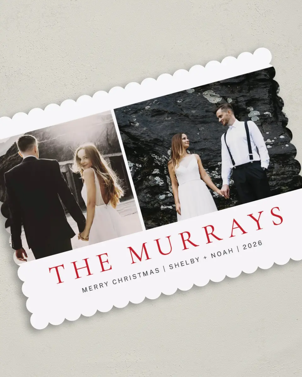 This is a 5" x 7" Christmas Card called Grand Name printed in full color on Premium Smooth paper on Premium Smooth paper on Premium Smooth paper