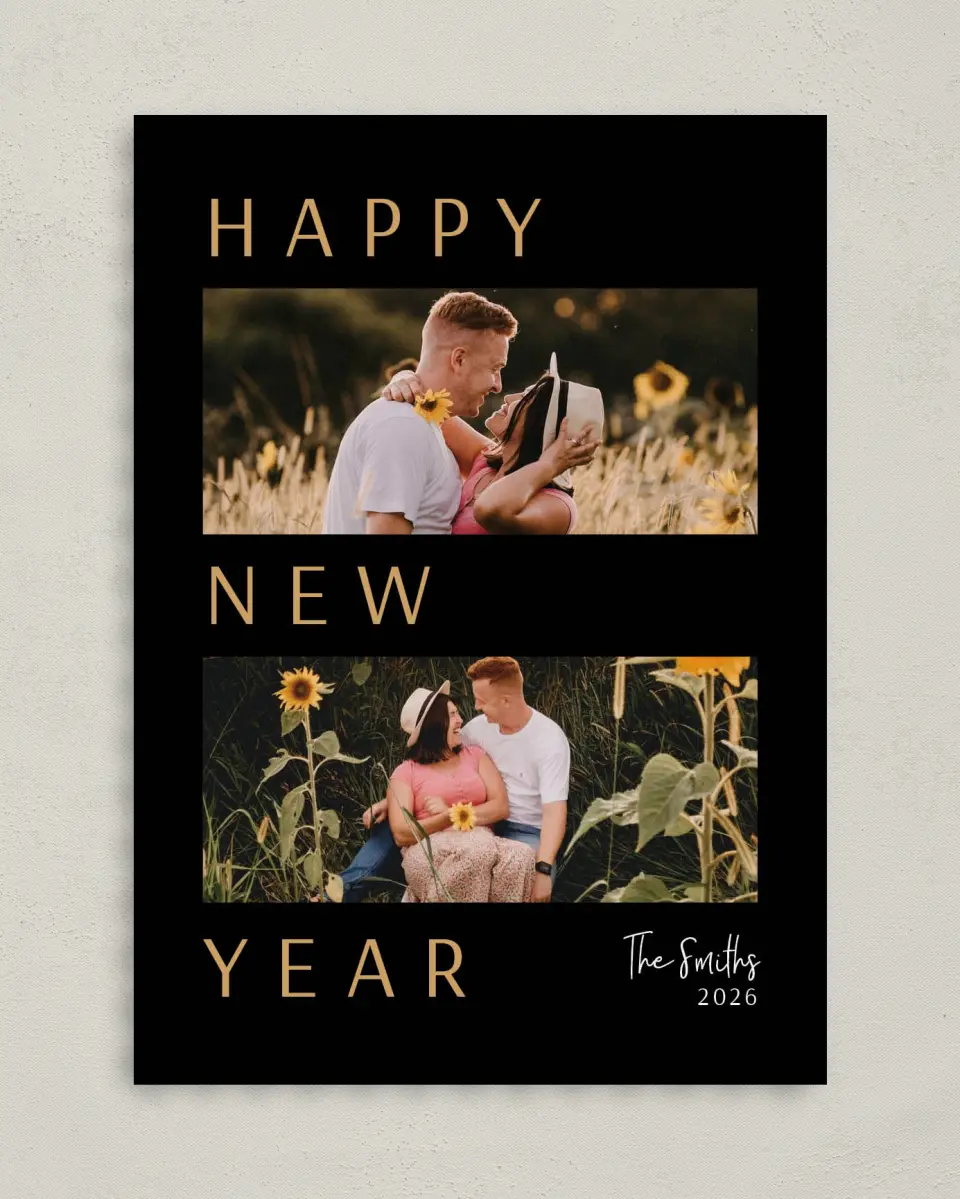 This is a 5" x 7" Christmas Card called Modest Cheer printed in full color on Premium Smooth paper on Premium Smooth paper on Premium Smooth paper